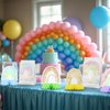Rainbow Party Decorations - Honeycomb Centerpieces for Kids' Rainbow Birthday and Baby Shower Table Decor