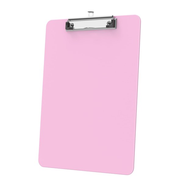Macroclo Plastic Pink Clipboards, Colored Clip Board 8.5x11 for Classroom, Students, Kid, Woman, A4 Clipboard Size 9" x 12.5" with Low Profile Clip, Office & School Supply.