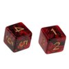 Yiotfandoll 10PCS Polyhedral Dice D6 Dice 16mm Acrylic 6 Sided Dice Double Colors Game Dice for RPG MTG DND Dice Table Games (Red Black)