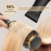 SHINLEA Round Hair Brush for Blow Drying, Aluminium Curly Hair Brush, Hairbrushes for Women Professional Curling, Straightening, Add Volume and Shine (1.7 inch Barrel, 2.5 inch with Bristles)