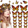 36 Pcs Monarch Butterfly Hair Clips, 4 Size 3D Simulation Butterflyr Hair Barrettes Butterfly Headwear Clips for Halloween Dia De Los Muertos Decorations (36 Pieces)