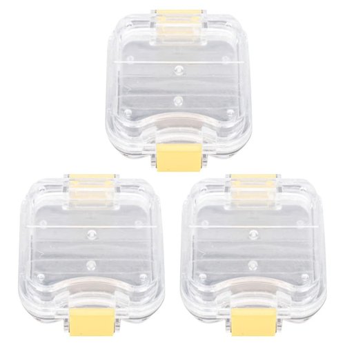 EXCEART 5Pcs Membrane Tooth Boxes Transparent Membrane Film Tooth Box with Latch Denture Storage Boxes