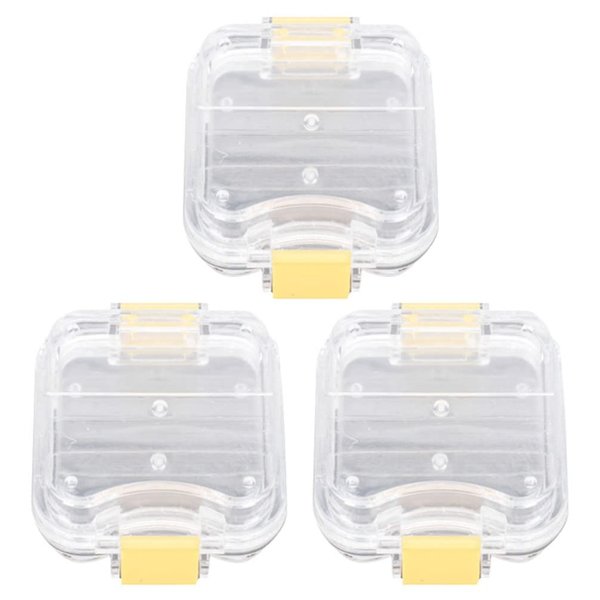 EXCEART 5Pcs Membrane Tooth Boxes Transparent Membrane Film Tooth Box with Latch Denture Storage Boxes