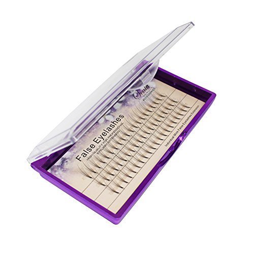 Scala 8-16mm to Choose Professional Grafting Eyelashes C Curl 5 Root Thickness 0.07 3D Eyelash Extensions 0.07mm Thickness Hair Mink Strip Eyelashes Individual Lashes Fans Lash Natural Style (10mm)