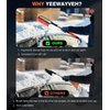 YeewayVeh 35" Ice Scraper for Car Windshield, Extendable Snow Brush with Foam Grip & Additional Handhold, 2 in 1 Detachable & Scratch-Free Snow Scrapers for Car Truck SUV, Orange