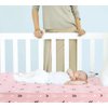 Stretchy Fitted Pack n Play Playard Sheet Set BROLEX 2 Pack Portable Mini Crib Sheets,Convertible Playard Mattress Cover,Ultra Soft Material,Pink & White Arrow Design