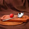 KEAWELL Unique 7.5 inch Small Hammered Sauce ladle, 1 oz. 18/10 Stainless Steel Gravy Soup Ladle. Solid and Sturdy, Dishwasher Safe