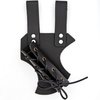 Armory Replicas - Medeival Renaissance Longsword & Shortsword Frog Holster - Genuine Bovine Leather - Right Handed - Raven Black