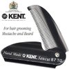 Kent 87T Combo Handmade Folding Pocket Comb for Men, Fine Tooth Hair Comb Straightener for Everyday Grooming Styling Hair, Beard or Mustache, Use Wet or Dry, Saw Cut Hand Polished, Made in England