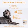 waggedy Max Omega Chews for Dogs w/Fish Oil, Essential Fatty Acids & Turmeric – Supports Immune System Health in Canines, Shine to Coats, Helps Reduce Dog Inflammation, Joint Pain & Allergies (60)