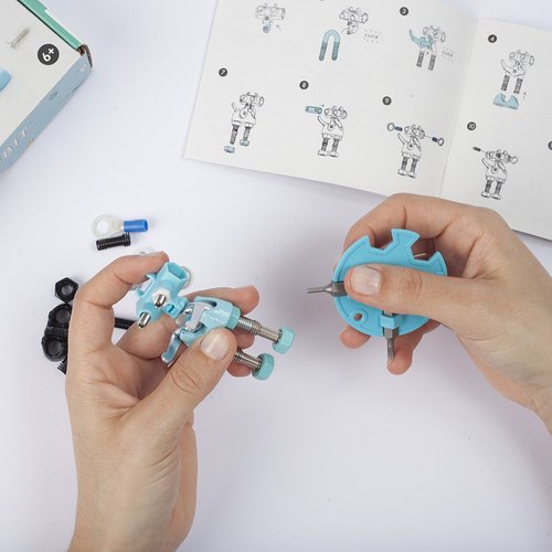 The Off Bits Stem Building Toys, CareBit Build Your Own Robot, Creative Construction Toy with Metal Nuts and Bolts, Educational Stem Activities, Steam Toys for 6 7 8 9+ Year Old Boys and Girls