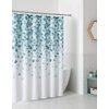 Serafina Home Mineral Blue Teal Modern Fabric Shower Curtain for Bathroom: Cascading Water Splash Pattern of Turquoise, Aqua, and White