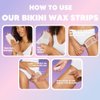 No Mo-Bush Hair Waxing Kit - As Seen On Shark Tank - Wax Strips for Body Waxing and Bikini Waxing - 16 Count