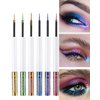 Chameleon Glitter Eyeliner Liquid, Pink Purple Metallic Satin High-Pigmented Color Multi-Reflective Finish Glitter Eye Liner Eyeshadow Pen,Smudge-proof,Longwear,Ultra-Fine Tip Eyeliner,for Eye Makeup-06