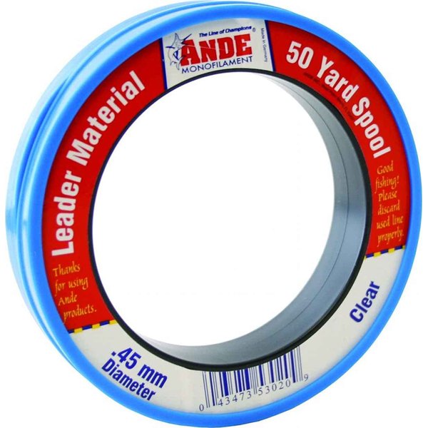Ande FCW50-25 Fluorocarbon Leader Material, 50-Yard Spool, 25-Pound Test, Clear Finish