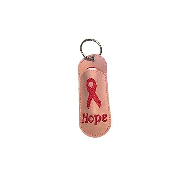 Breast Cancer Awareness Lip Balm/USB Holder Key Fob
