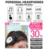 HanRongDa Radio Headphones Portable Stereo FM Radio with Best Reception, DSP Digital Personal Wireless Headset with Preset Stations, AA Battery Operated for Walking, Traveling, Jogging HRD-308