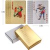 Joyoldelf 2 Decks of Playing Cards, 24K Foil Waterproof Playing Cards & Flexible Poker Cards with Box - Classic Magic Tricks Tool for Party, Game and Cardistry, 1 Gold + 1 Silver