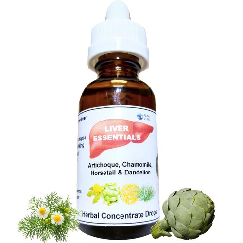 Liver Support Cleanse Fatty Liver Purifier Detox Herbal Concentrate Drops Pure Organic Artichoke Dandelion Chamomile & Horsetail