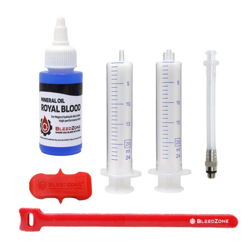 BleedZone Bleed Kit for Magura Hydraulic Brakes with 60ml Mineral Oil - Magura Brake Bleed Kit with Bike Brake Fluid, Bleed Block, Reusable Syringes, and Hydraulic Bike Bleed Kit for Magura Brakes