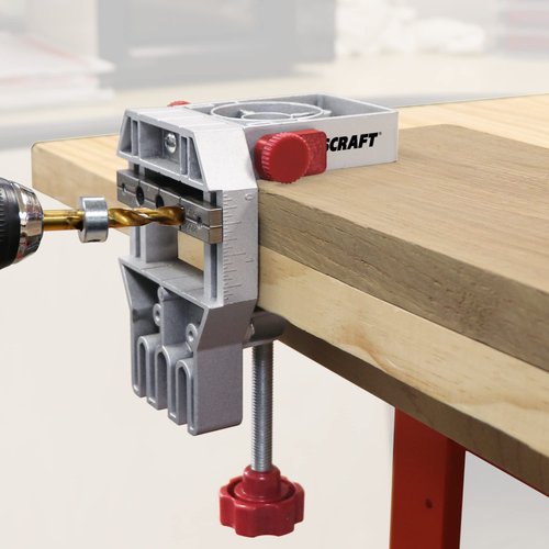Milescraft 1334 Joint Master – Self-Clamping Aluminum Doweling Jig. Creates Edge, Corner, and Surface Joints. Includes Centering Spacers. For 1/4in, 5/16in, and 3/8in Dowel Pins
