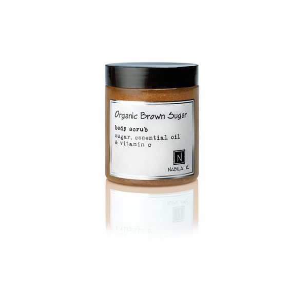 Nabila K Body Scrub - Exfoliates and Moisturizes - Organic Brown Sugar Body Scrub, 10 ounces