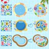 CY2SIDE Summer Pool Stickers Scene - Make A Pool Sticker Scene Art Craft with Swimming Ring for Kids Make Your Own Summer Pool Sticker Scene Art Craft DIY Summer Party Games Classroom Fun Activities