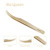 Ms.Queen Lash Extension Tweezers-Dolphin Shape Tip Isolation Tweezers for Classic Volume Eyelash Extensions