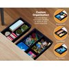 Bostitch Konnect Under Desk Drawer, Self-Adhesive Slide Out Storage Organizer with 4 Customizable Dividers, 2-Pack