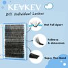 KevKev Lash Clusters Individual Lashes 3D Fluffy Eyelash Clusters 320 Pcs Cluster Lashes 30+50D Wispy Volume Lashes DIY Lash Extensions Thin Band & Soft(Fluffy 30+50D,D-12-18mix)