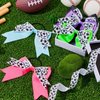20 Pieces Soccer Hair Bows Elastic Soccer Ball Hair Tie Accessories Sports Hair Bow Sweet Hair Band Ponytail Holder for Girl Women Player School Team Football Birthday Party (Multicolor)