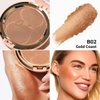 Oulac Shimmer Bronzer Powder Face Makeup with Mirror - Natural SunKissed Bronzer Look,Highly Pigmented Cream Bronzer, Long Lasting Glow, Easy to Blend, Vegan & Cruelty-Free B02