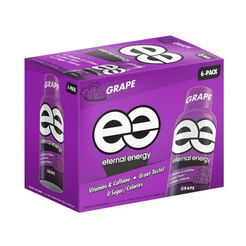 Eternal Energy Premium Energy Shot (Grape, 6 count, Pack of 6)