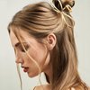 Vovii 4Pcs Metal Bow Hair Claw Clips for Women, Hair Claw Clips with Bows for Thin Thick Hair, Bow Shaped Claw Clip Cute Claw Clips for Women Hair Accessories (Gold, Sliver)