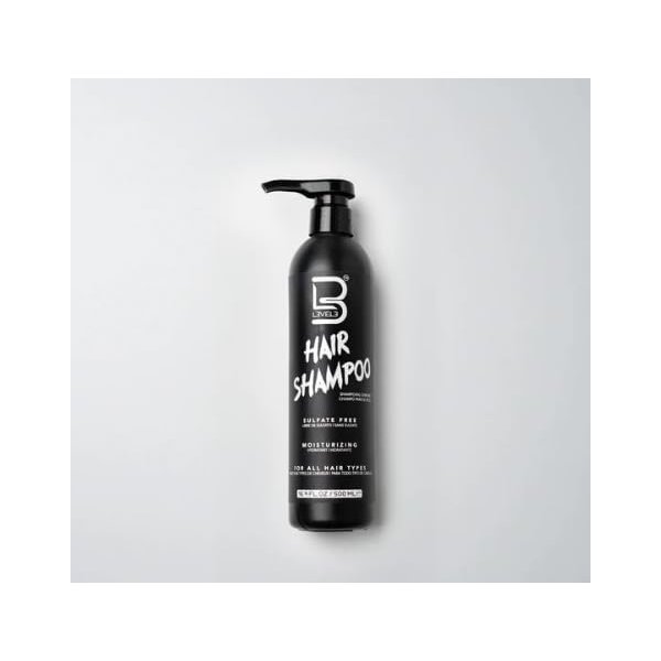 L3 Level 3 Sulfate Free Hair Shampoo - Volumizing Shampoo for Fine Hair - Moisturizing Shampoo for Dry Hair - Anti Frizz Hydrating Shampoo