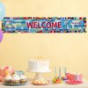Arosche International Welcome Banner 120" x 20" World Flags Yard Sign Country Flags Banner Multicultural Backdrop Party Supplies for Indoor Outdoor Lawn,Fence, Home,Sports,Events,Bar Decorations