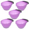 FRCOLOR 5pcs Hair Dyeing Bowls Hair Color Mixing Bowls Mixing Tint Bowls Dyeing Coloring Tool with Handle for Salon Hairdressing (Purple)