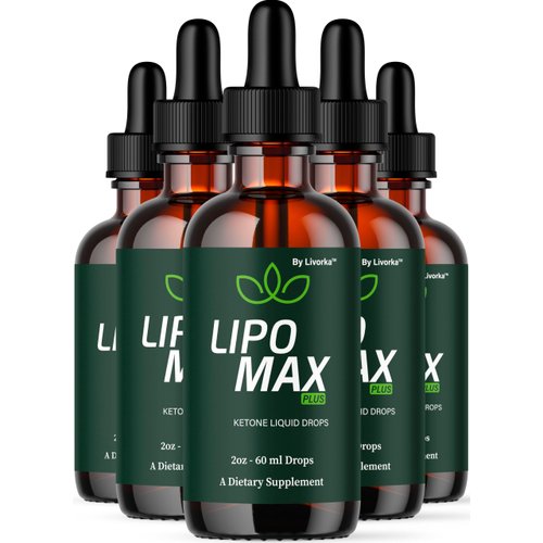 (5 Pack) Lipo Max Plus - Official Lipo Max Plus Drops Liquid Premium Advanced Formula Natural Support, LipoMax Plus Supplement for Overall Health & Wellness Vitamin Droppers, 5 Bottles for 5 Months