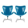 Zerodeko 2 PCS 1: 6 Scale Dollhouse Miniature Plastic Chair, Miniature Chair Model Dollhouse, DIY Mini Chairs Simulation Armchair Backrest Swivel Egg Chair for Dollhouse Decor Accessories