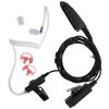 2 Wire Acoustic Tube Earpiece Mic Compatible with Motorola Ht750 Ht1250 HT1250LS HT1550 HT1550XLS GP140 GP240 GP280 GP328 GP330 GP340 GP360 GP380 GP540 GP580 GP640 GP680 Two-Way Radio Headse Black