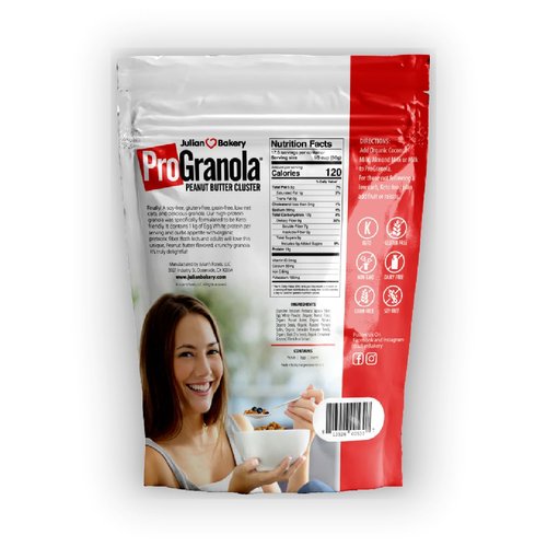 Julian Bakery® ProGranola® Cereal | Peanut Butter Cluster | 12g Protein | 2 Net Carbs | Gluten-Free | Grain-Free | 14 Servings