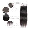 Beauhair Straight Hair Bundles with Closure(12 14 16+12 Closure)100% Brazilian Straight Virgin Hair 3 Bundles with Lace Closure Free Part Human Hair Extensions Natural Black Color