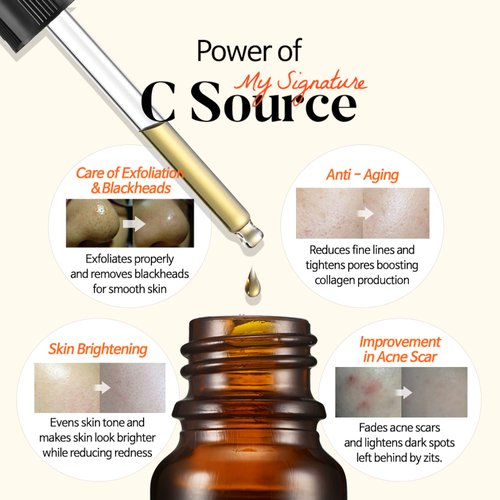 TIAM My Signature C Source, Vitamin C Serum, Pure Vitamin C 20%, Ascorbic Acid, 1.0 fl oz
