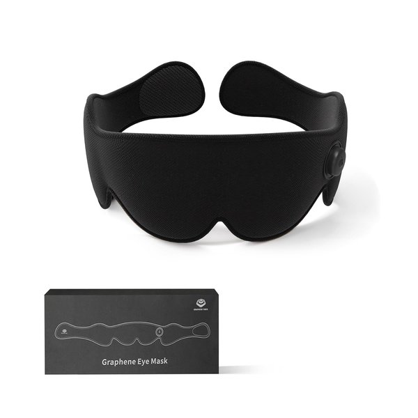 Graphene Times Heated Eye Mask, Cordless Heat Eye Compress for for Dry Eye Stye Relax Eye Strain, Portable Electric Warm Eye Mask for Blepharitis, Chalazion, Eye Fatigue or MGD