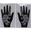 Xmasir 6 Sheets India Henna Tattoo Stencil Kit for Women Girl Hand Art Painting Temporary Tattoo Sticker Glitter Templates 7.87'' x 4''