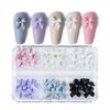 Colorful Bow-Knot Nail Charms 30 Pcs, 3D Cute Resin Bow-Knot Nail Art Charms with Mixed Colorful Designs Nail Accessories Resin Charms for Acrylic Nails DIY Nail Rhinestones