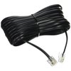 25' FT FOOT BLACK PHONE TELEPHONE EXTENSION CORD CABLE LINE WIRE WITH STANDARD RJ-11 PLUGS