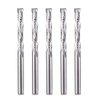 Carbide End Mills Up & Down Cut 1/8 Inch Shank,CNC Spiral Router Bits(3.175x22mm) Compression Bit 2 Flutes Milling Cutter for Engraving Milling 3D sculpturing Roughing Composite Multilayer Pack of 5