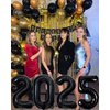 Black 2025 Balloons, Giant 32 Inch Black 2025 Number Balloons,2025 Happy New Year Black Balloons for New Year Eve Party Supplies 2025, New Years Decorations 2025, Christmas, Graduations Decorations