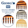 Giorgio G63 Wide Tooth Comb Detangling Comb, Pocket Comb and Travel Comb Wide Tooth Combs for Women for Thick Hair, Hair Detangler Comb For Wet and Dry Everyday Care. Handmade, Saw-Cut, and Polished
